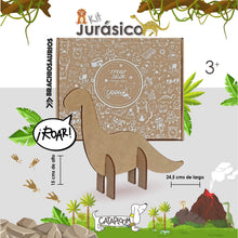 Cargar imagen en el visor de la galería, Dinosaurio Brachiosaurios para armar de 3 piezas en mdf. (Madera de 2.5 mm)