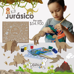 Kit Jurásico: dinosaurios en madera para armar