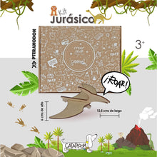 Cargar imagen en el visor de la galería, Dinosaurio Pteranodon para armar de 2 piezas en mdf. (Madera de 2.5 mm)
